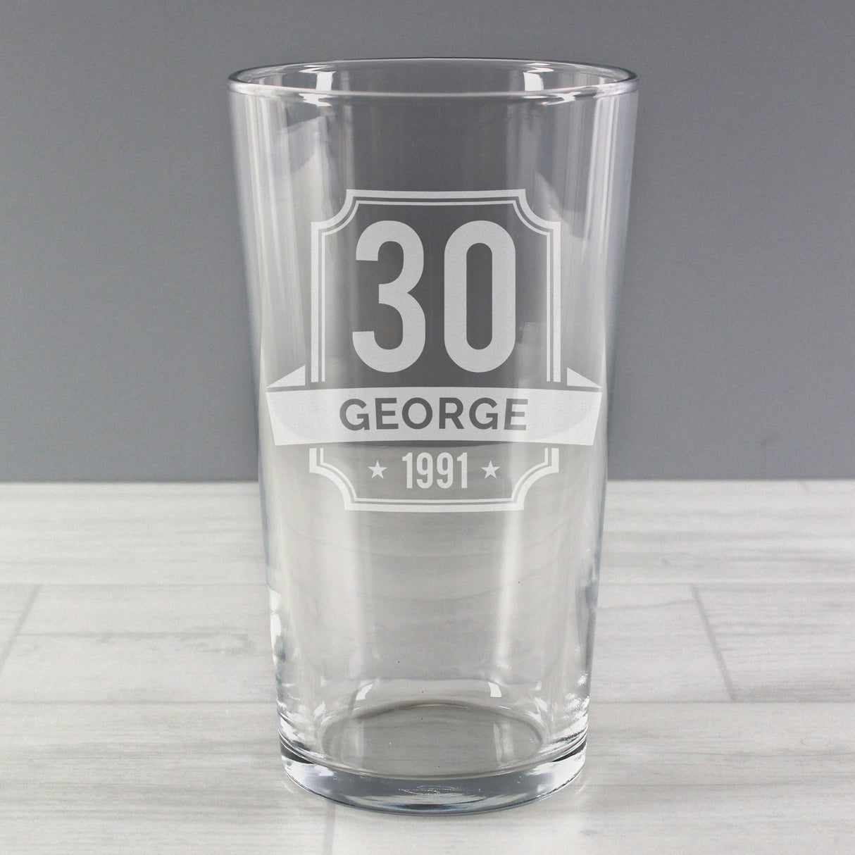 Personalised Big Age & Name Birthday Pint Glass - Shop Beer Glasses At Gift Moments - 3