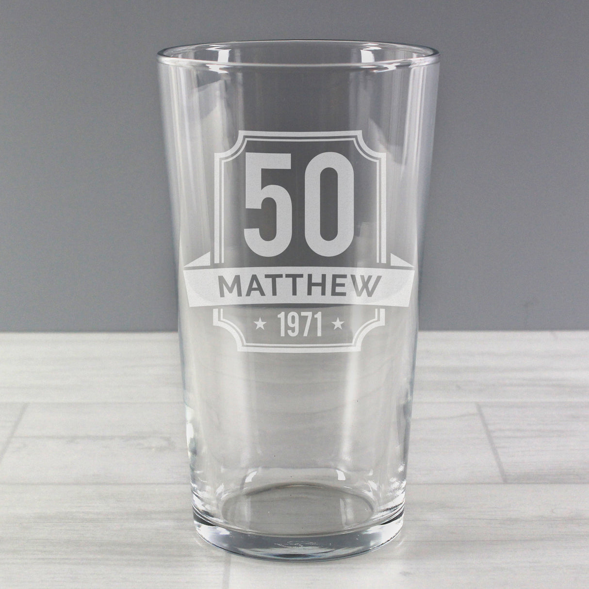 Personalised Big Age & Name Birthday Pint Glass - Shop Beer Glasses At Gift Moments - 5
