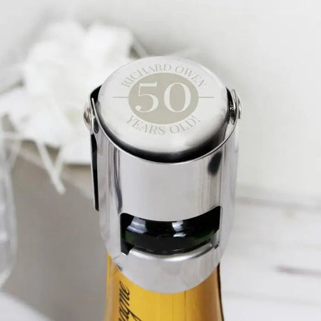 Personalised Big Number Bottle Stopper: 3 - Barware By Gift Moments
