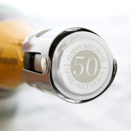 Personalised Big Number Bottle Stopper: 1 - Barware By Gift Moments