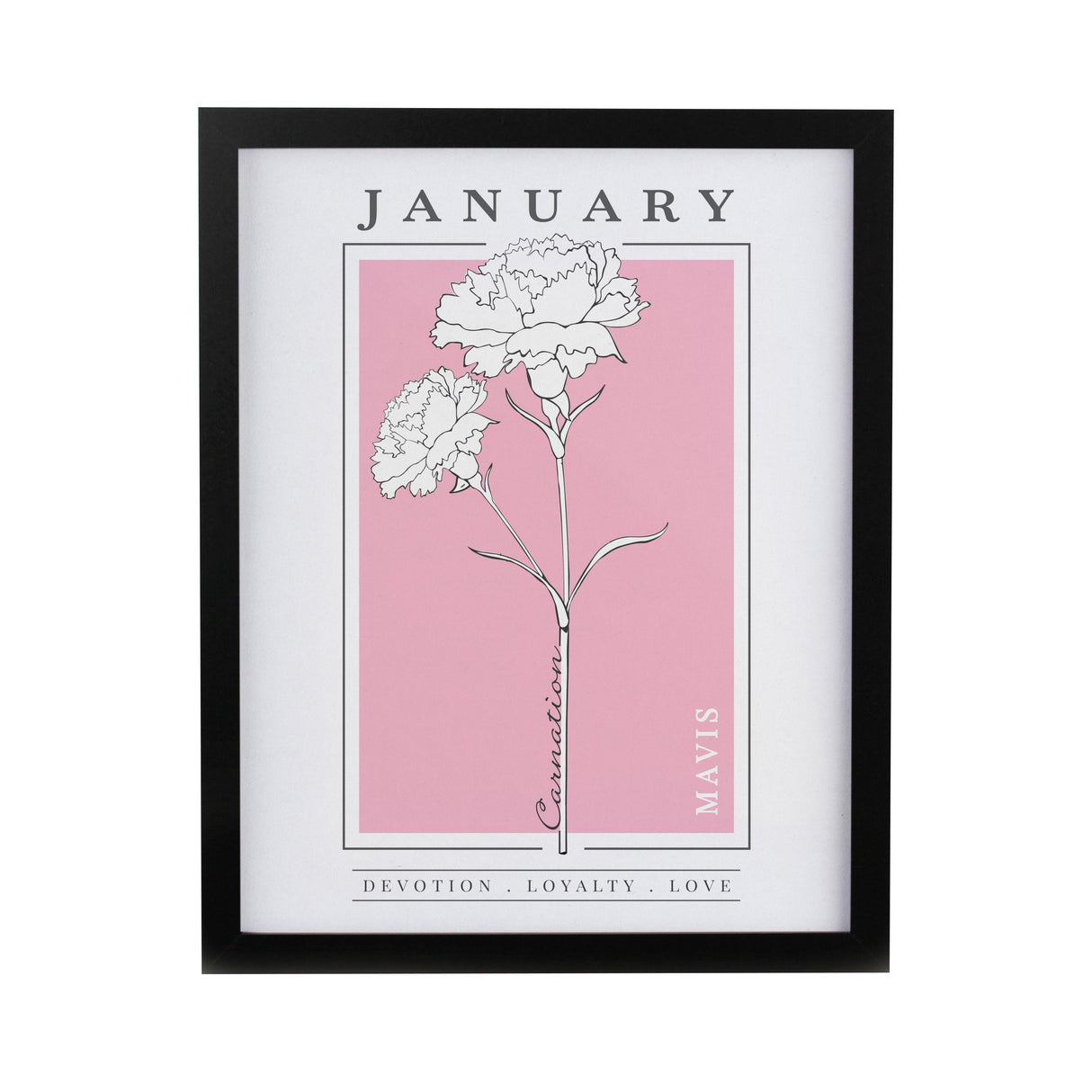 Personalised Birth Flower Framed Prints: 9 - Framed Prints By Gift Moments