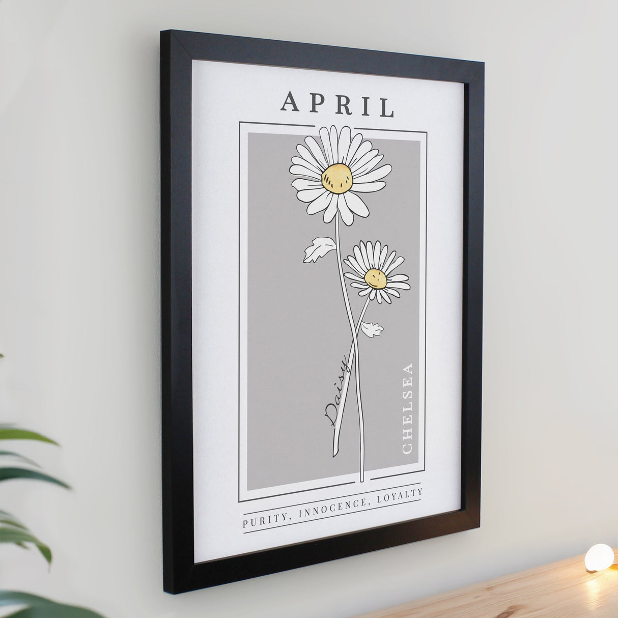 Personalised Birth Flower Framed Prints: 5 - Framed Prints By Gift Moments