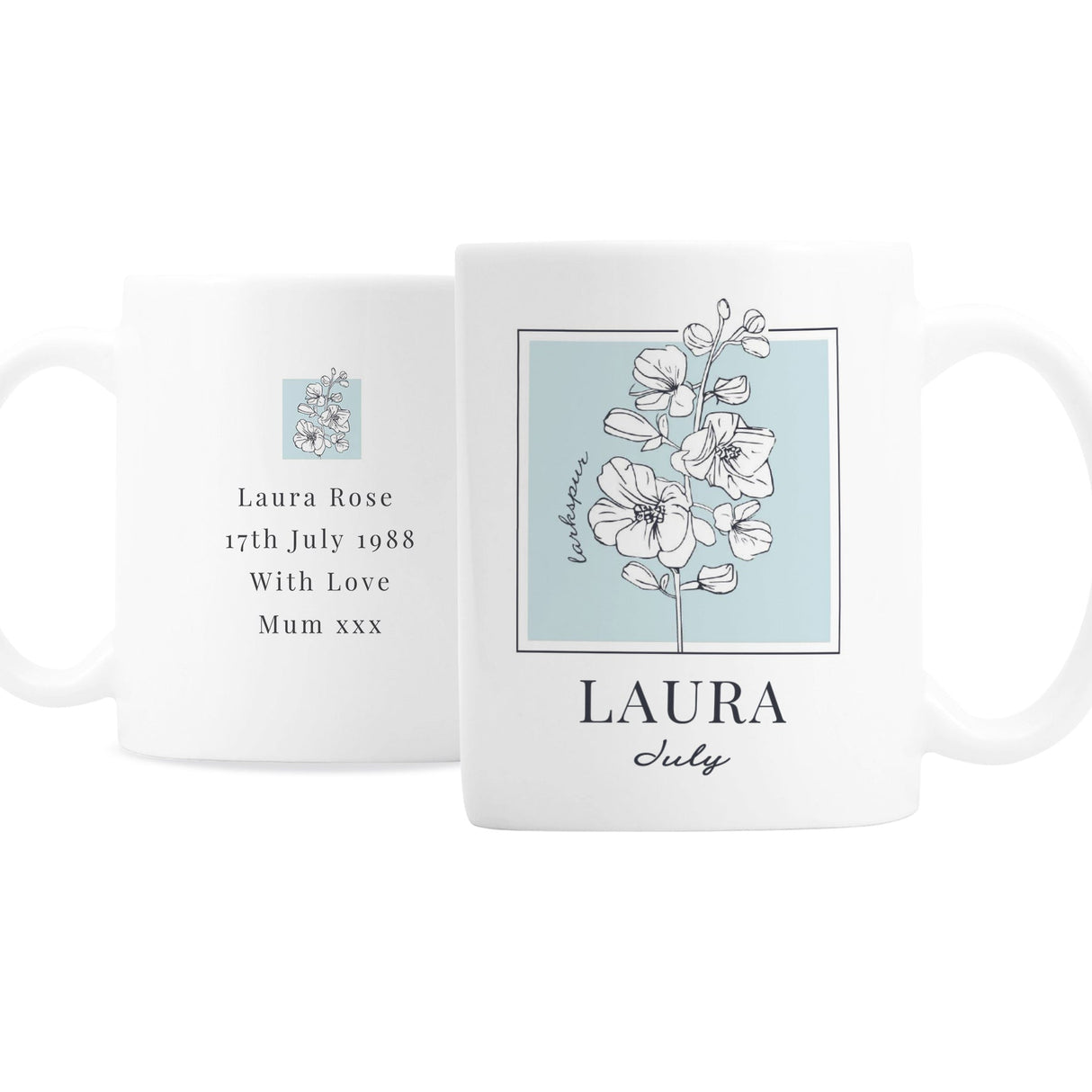 Personalised Birth Flower Mug: 9 - Mugs By Gift Moments