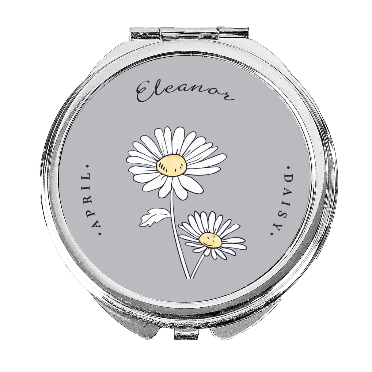 Personalised Birth Flower Round Compact Mirror: 6 - Compact Mirrors By Gift Moments