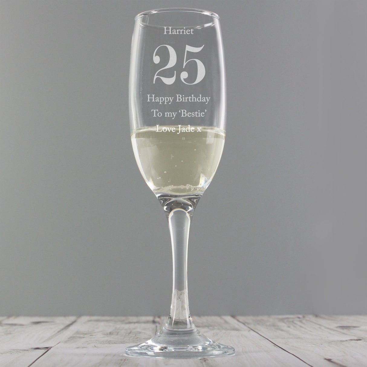 Personalised Birthday Big Age Flute: 1 - Champagne Flutes By Gift Moments