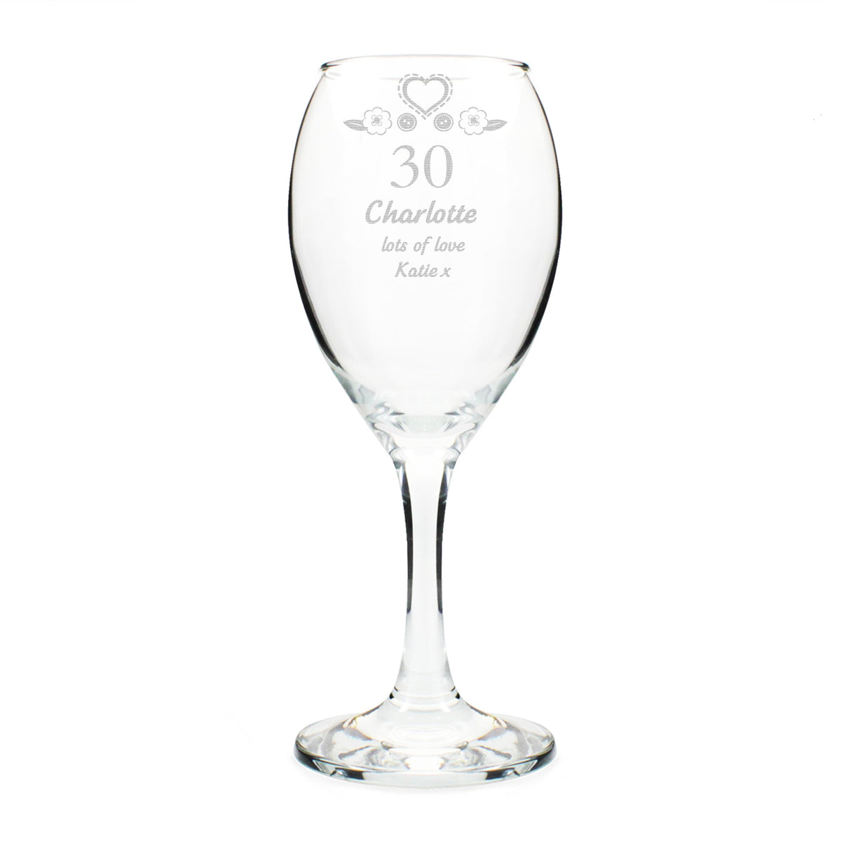 Personalised Birthday Craft Wine Glass: 6 - Wine Glasses By Gift Moments