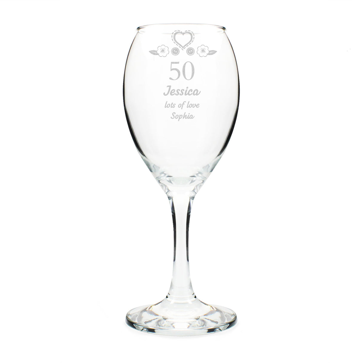 Personalised Birthday Craft Wine Glass: 5 - Wine Glasses By Gift Moments