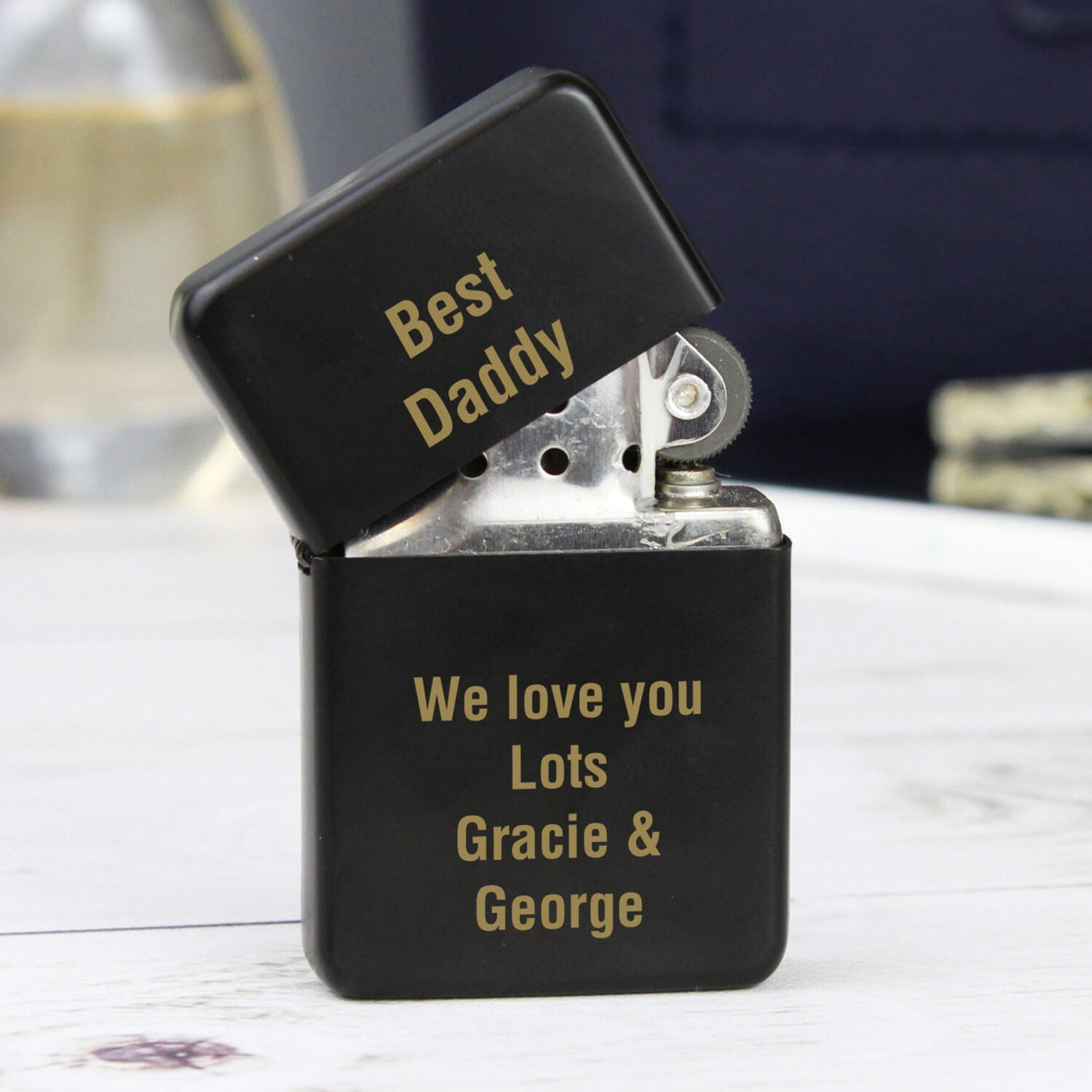 Personalised Black Lighter: 2 - Smoking Accessories By Gift Moments