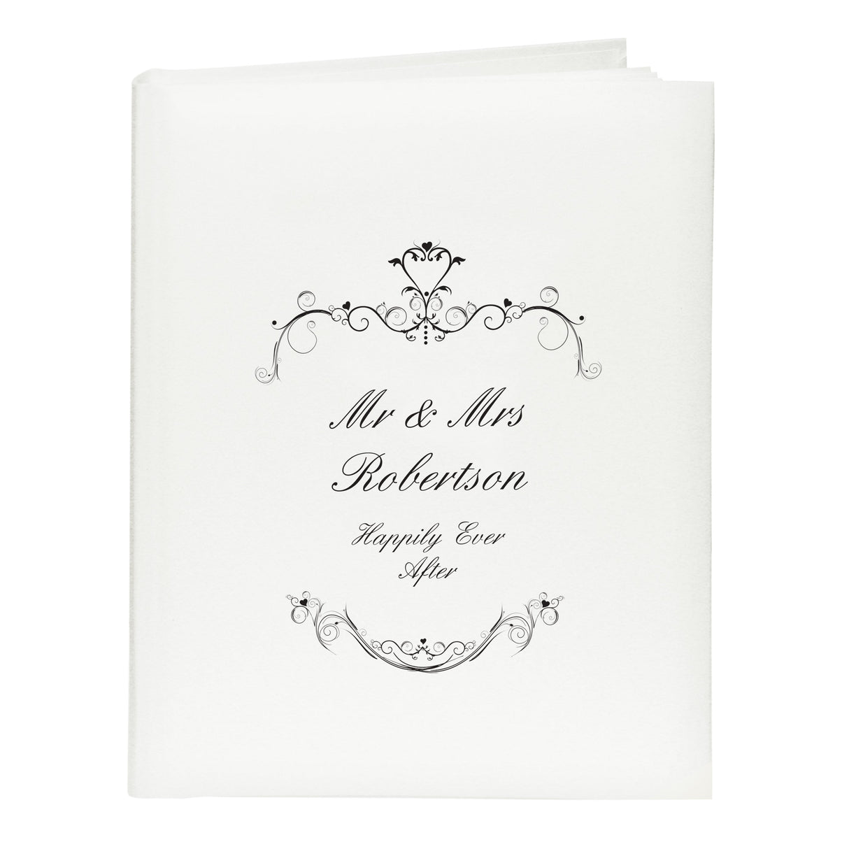 Personalised Black Ornate Swirl Traditional Photo Album: 6 - Photo Albums By Gift Moments