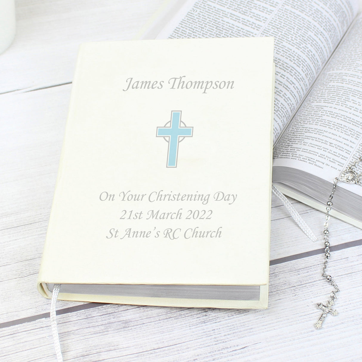 Personalised Blue Cross Holy Bible - Eco-friendly: 3 - Books By Gift Moments