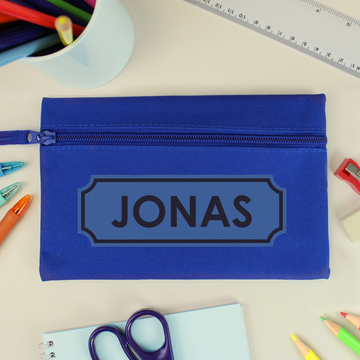 Personalised Blue Pencil Case - Shop Pencil Cases & Sets At Gift Moments - 2