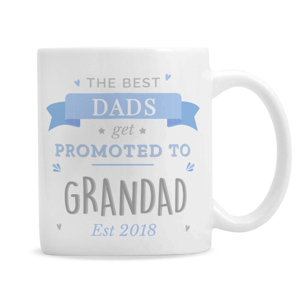 Personalised Blue Promoted to Mug: 6 - Mugs By Gift Moments