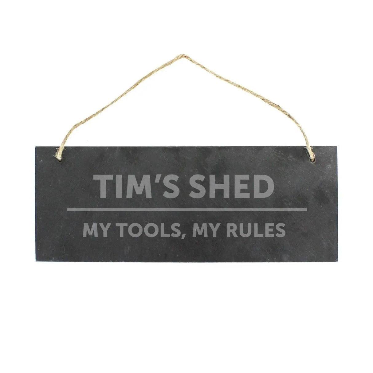 Personalised Bold Design Hanging Slate Plaque: 2 - Signs & Plaques By Gift Moments