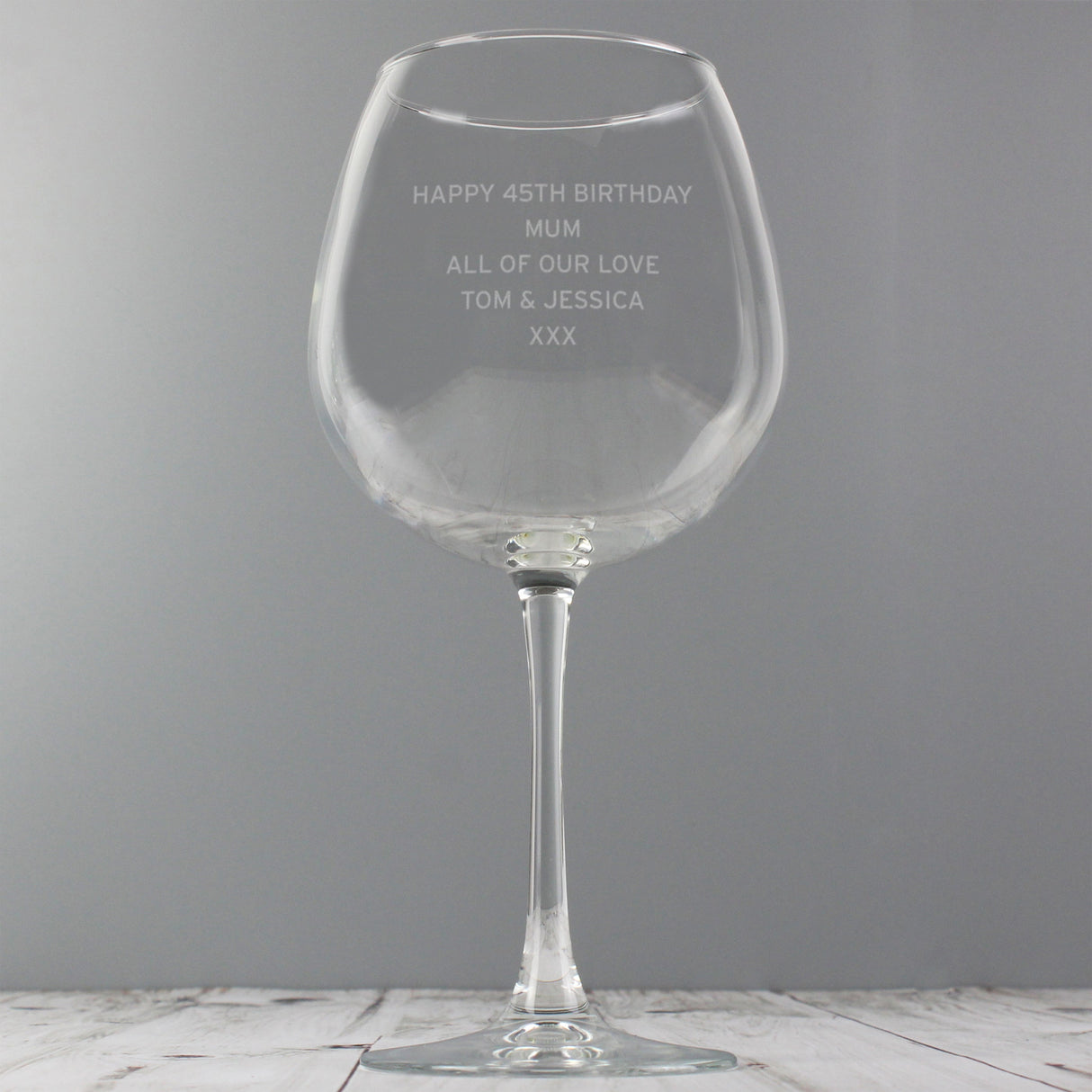 Personalised Bold Statement Bottle of Wine Glass: 7 - Wine Glasses By Gift Moments