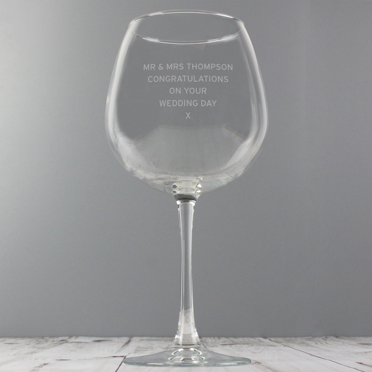 Personalised Bold Statement Bottle of Wine Glass: 2 - Wine Glasses By Gift Moments