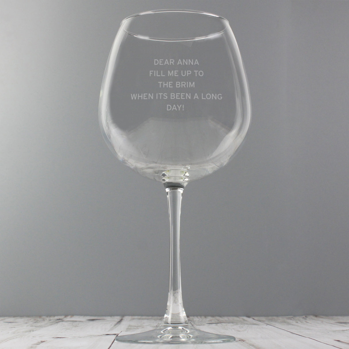Personalised Bold Statement Bottle of Wine Glass: 9 - Wine Glasses By Gift Moments