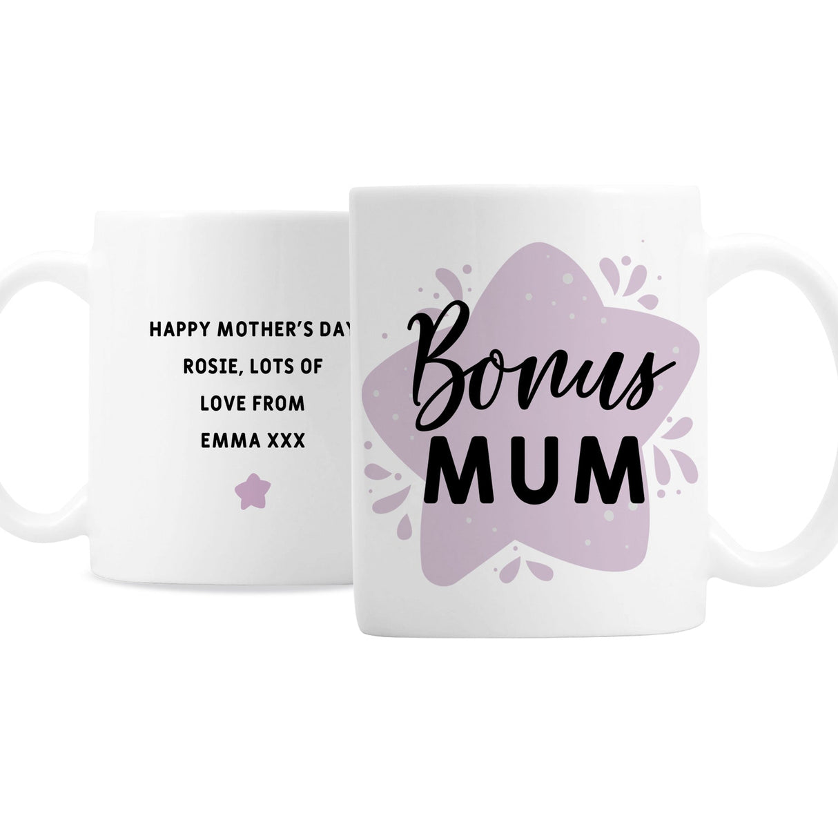 Personalised To My Bonus Mum Mug: 2 - Mugs By Gift Moments