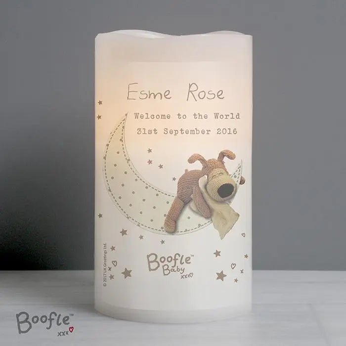 Personalised Boofle Baby Nightlight LED Candle: 1 - LED Lighting By Boofle