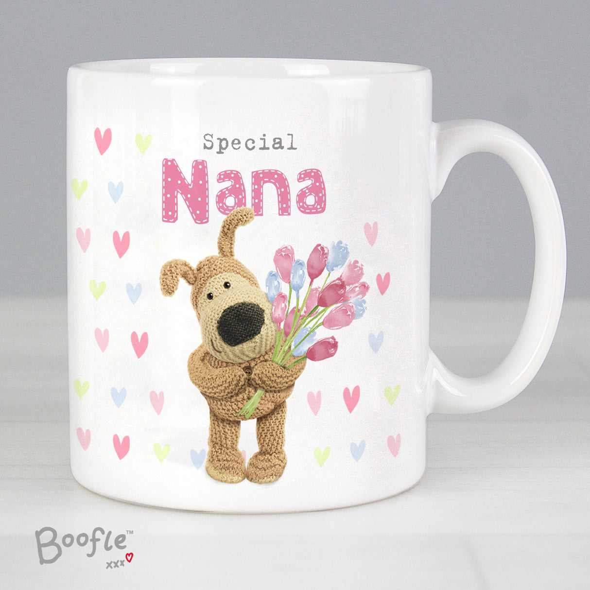Personalised Boofle Birthday Flowers Mug: 1 - Mugs By Boofle