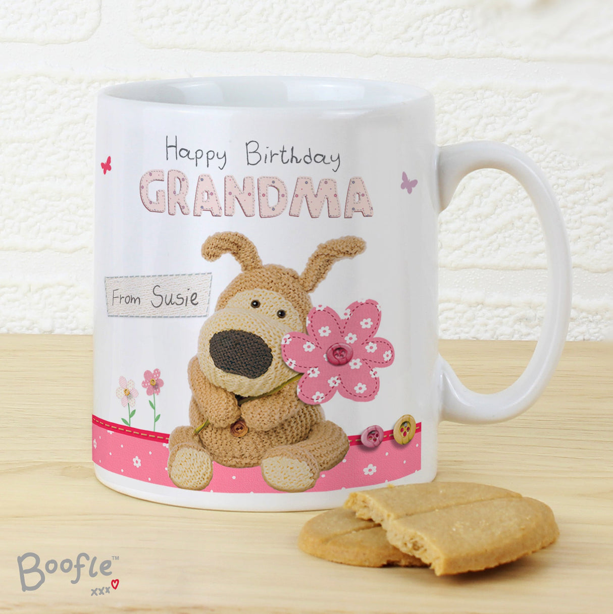 Personalised Boofle Flowers Mug: 4 - Mugs By Boofle