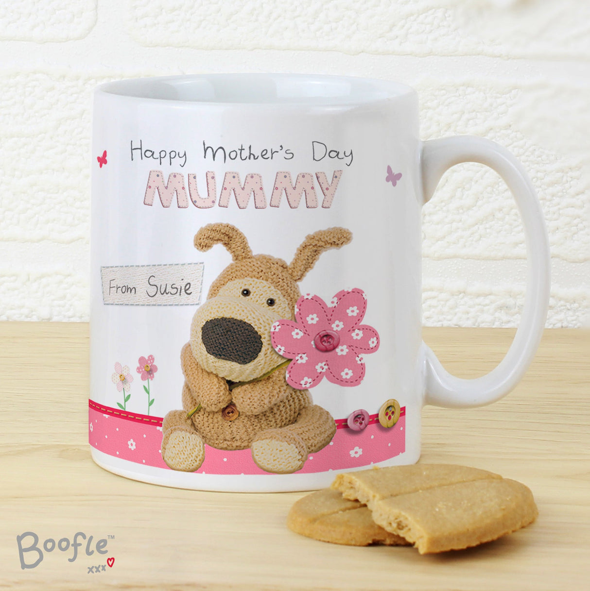 Personalised Boofle Flowers Mug: 6 - Mugs By Boofle