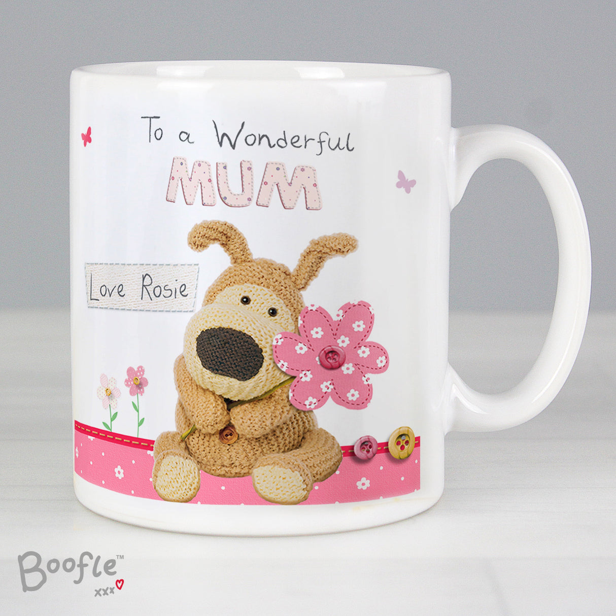 Personalised Boofle Flowers Mug: 1 - Mugs By Boofle