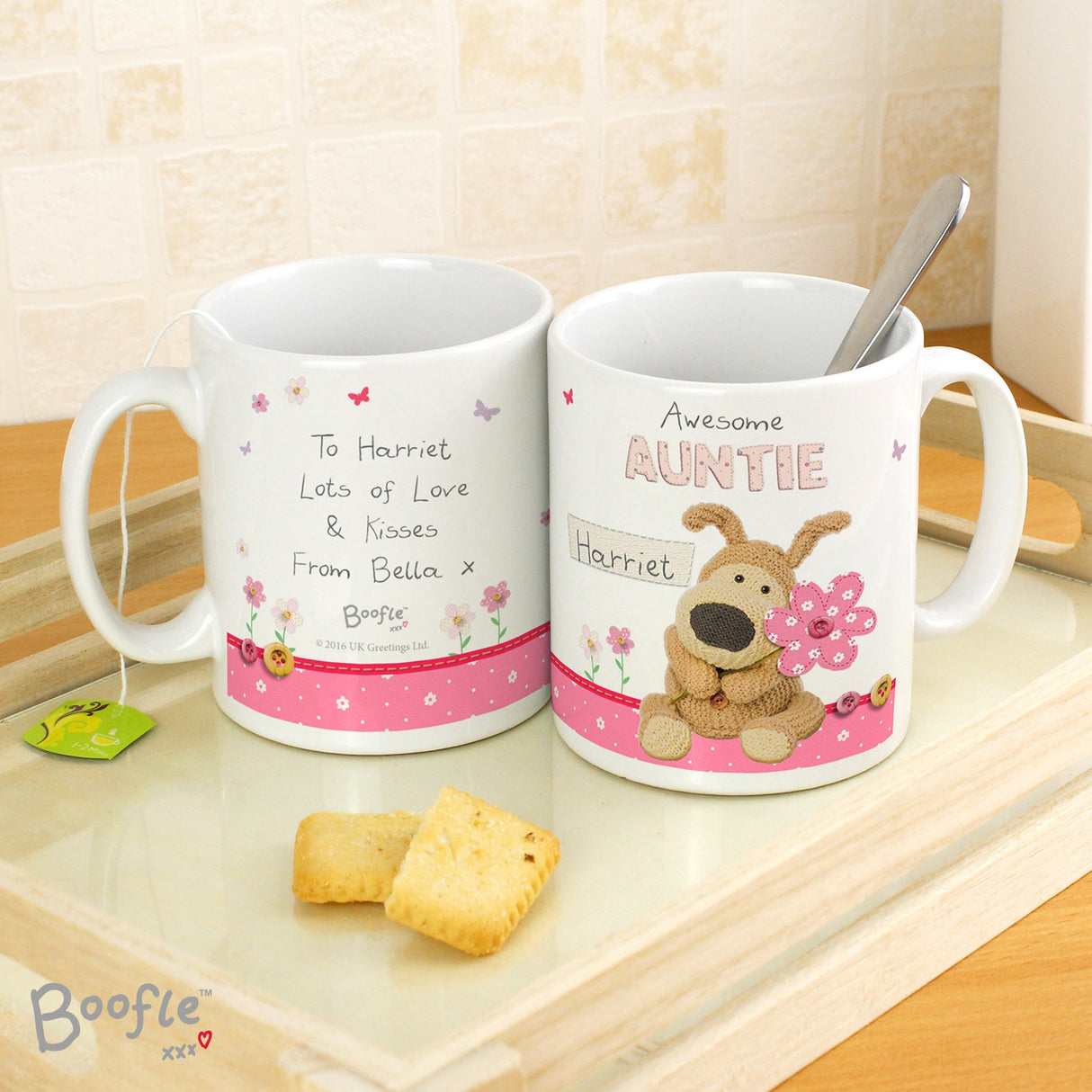 Personalised Boofle Flowers Mug: 2 - Mugs By Boofle