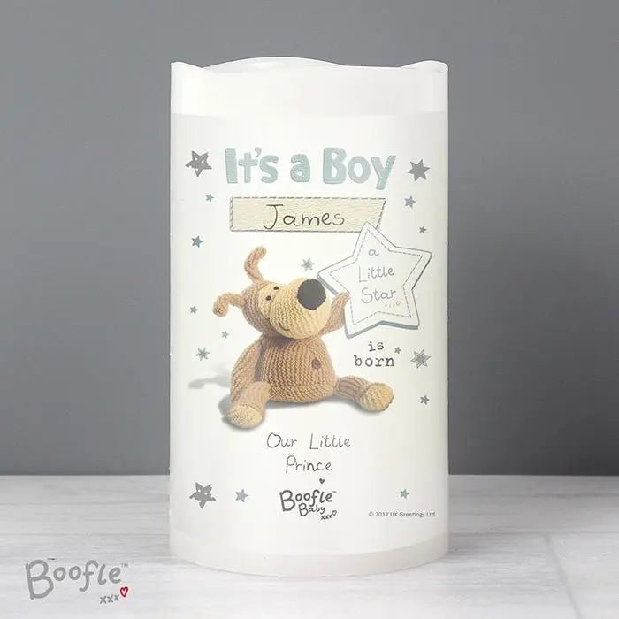 Personalised Boofle It’s a Boy Nightlight LED Candle: 2 - LED Lighting By Boofle