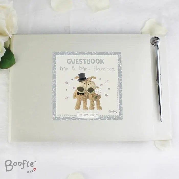 Personalised Boofle Wedding Hardback Guest Book & Pen: 2 - Guest Books By Boofle
