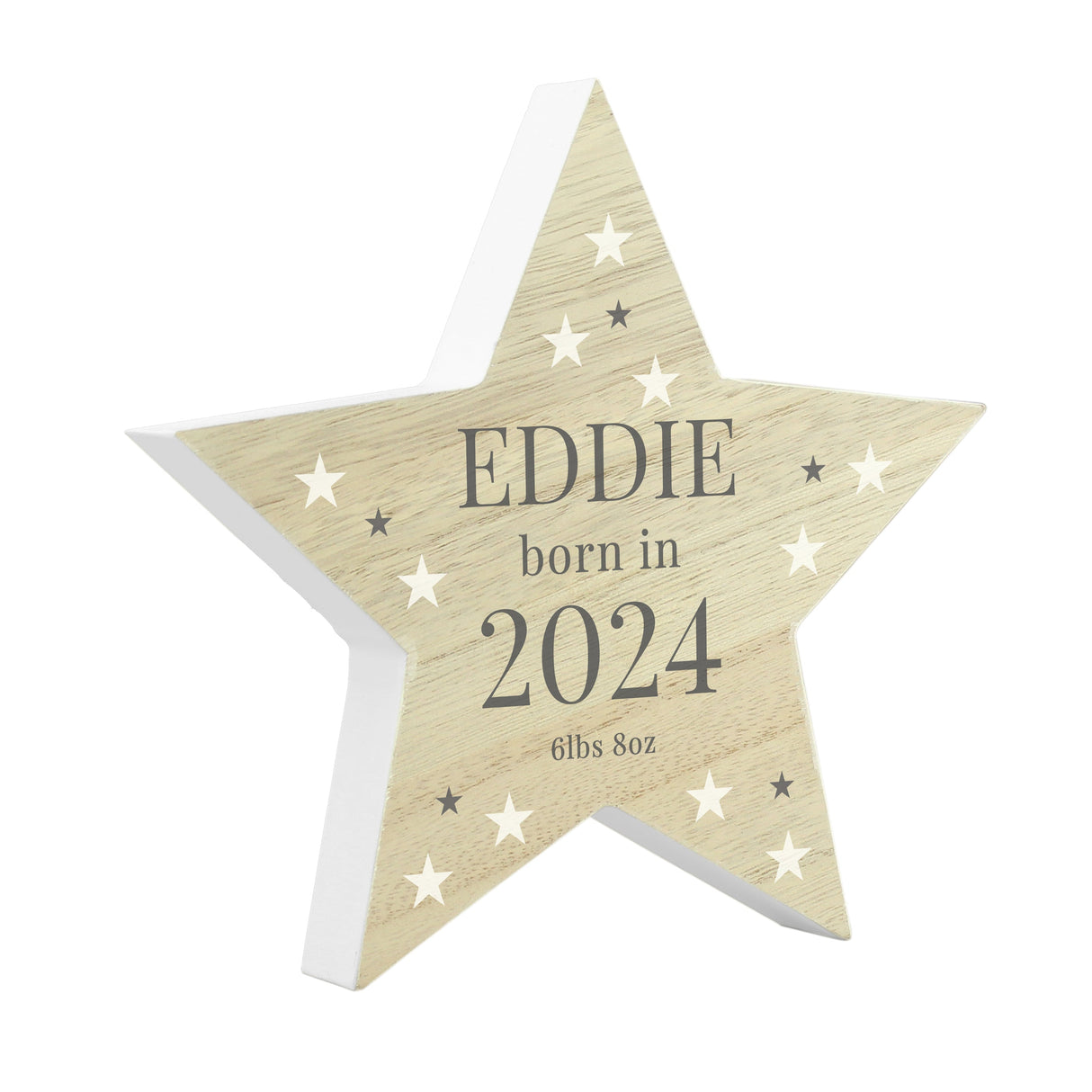 Personalised Born In Wooden Star Ornament - Shop Ornaments At Gift Moments - 5