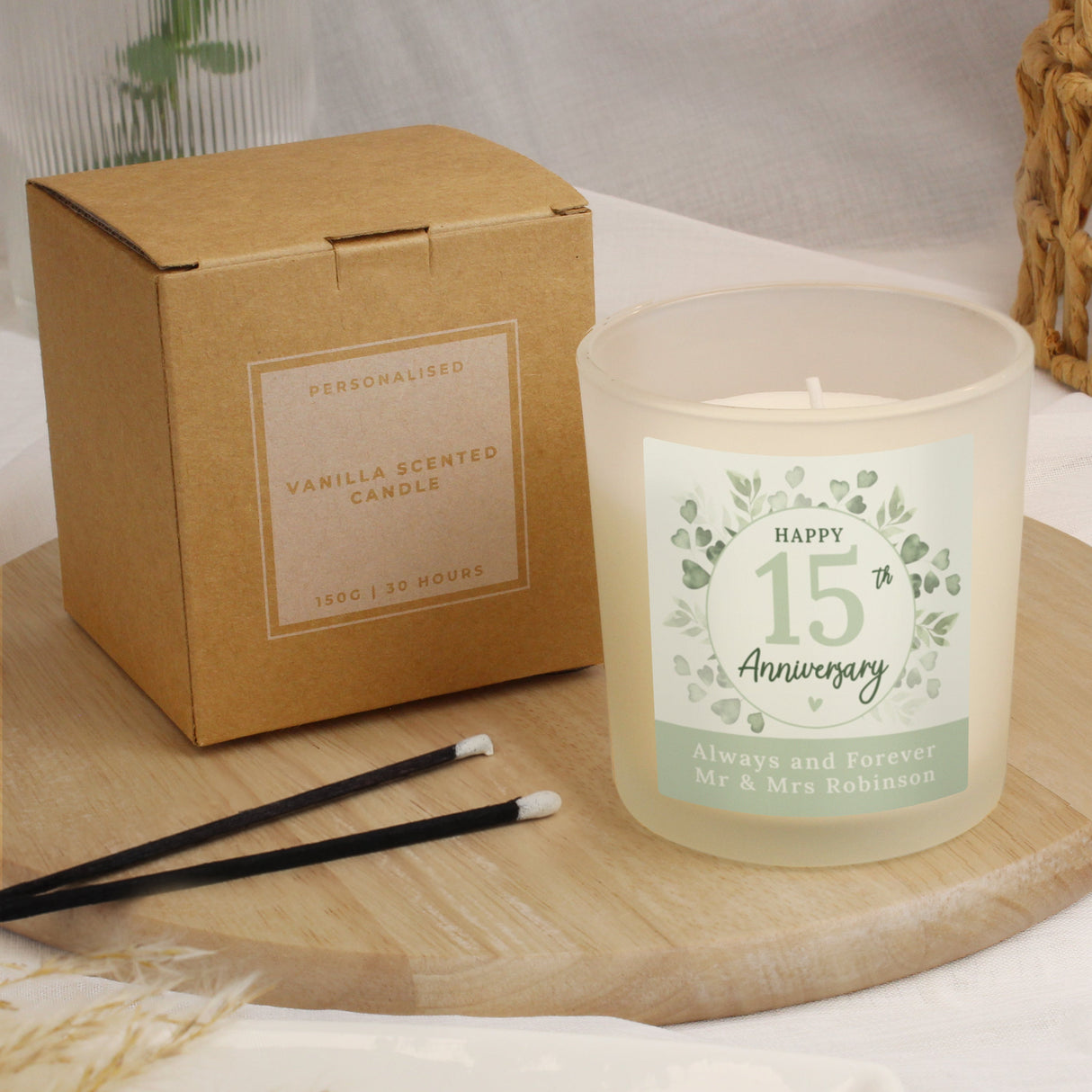 Personalised Botanical Anniversary Candle Jar: 4 - Candles By Gift Moments