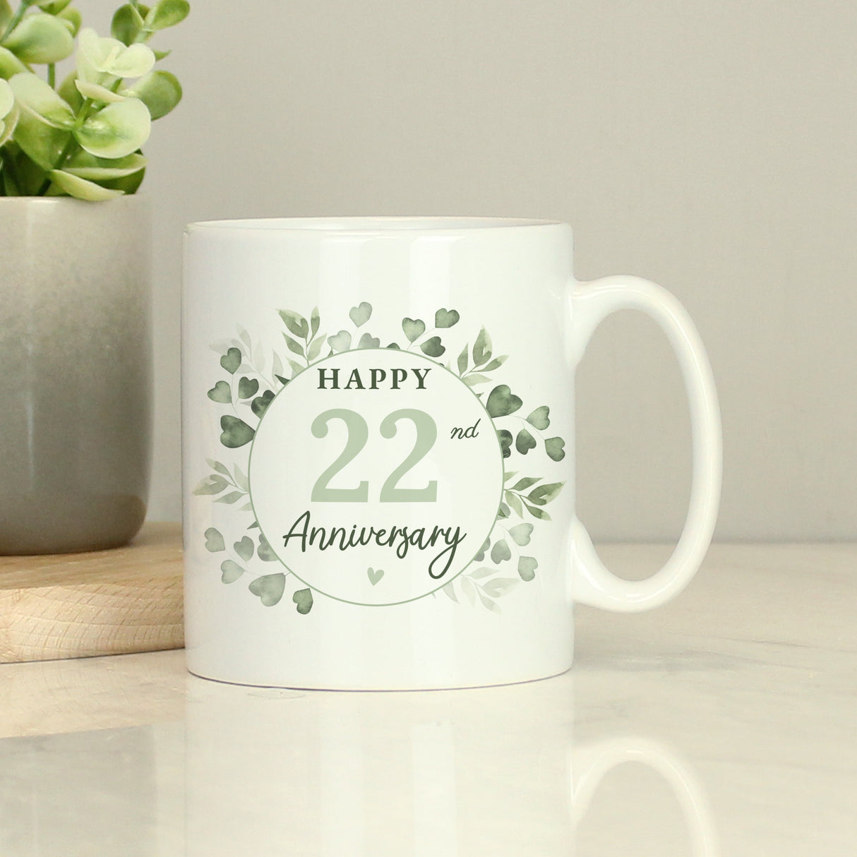 Personalised Botanical Anniversary Mug: 2 - Mugs By Gift Moments