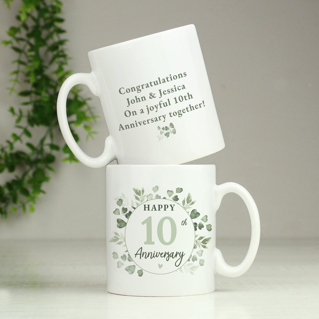 Personalised Botanical Anniversary Mug: 4 - Mugs By Gift Moments