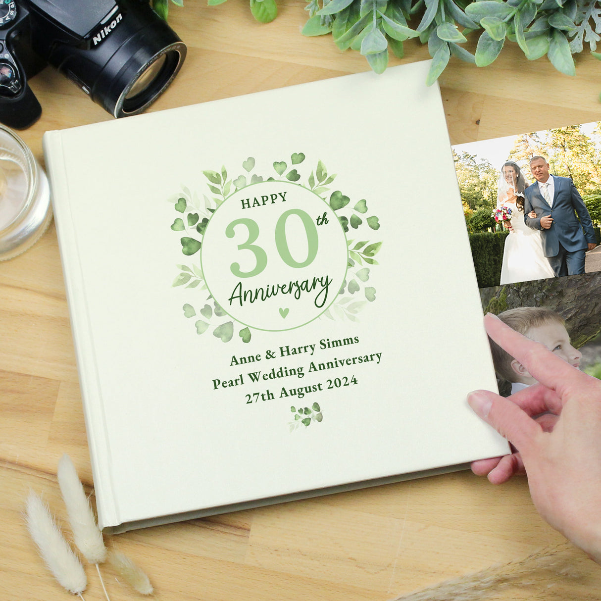 Personalised Botanical Anniversary Photo Album - Shop Photo Albums At Gift Moments - 1