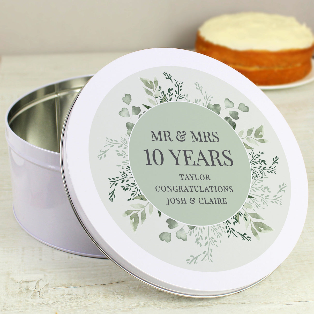 Personalised Botanical Cake Tin: 3 - Storage By Gift Moments