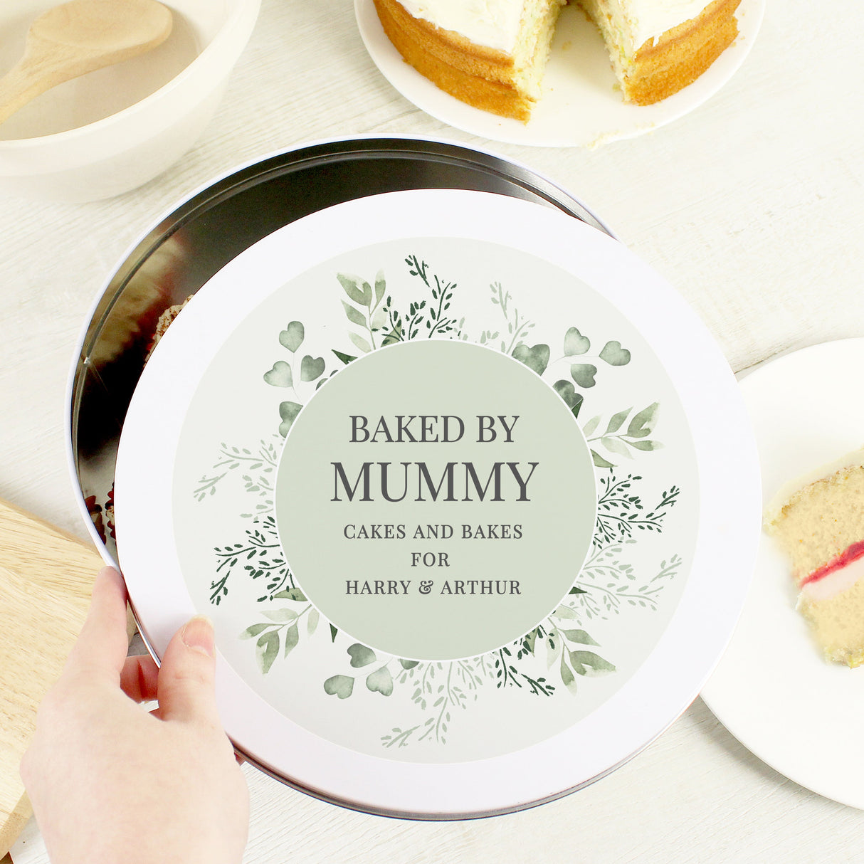 Personalised Botanical Cake Tin: 4 - Storage By Gift Moments