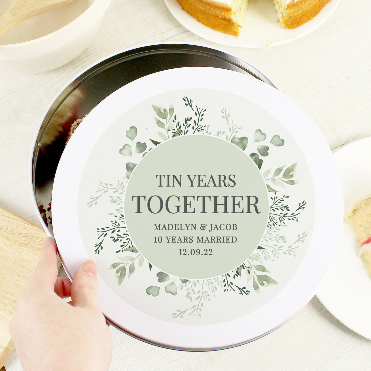 Personalised Botanical Cake Tin: 2 - Storage By Gift Moments
