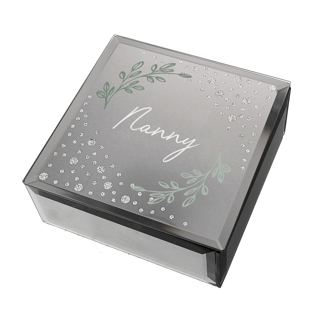 Personalised Botanical Diamante Mirrored Trinket Box - Shop Trinket Boxes At Gift Moments - 5