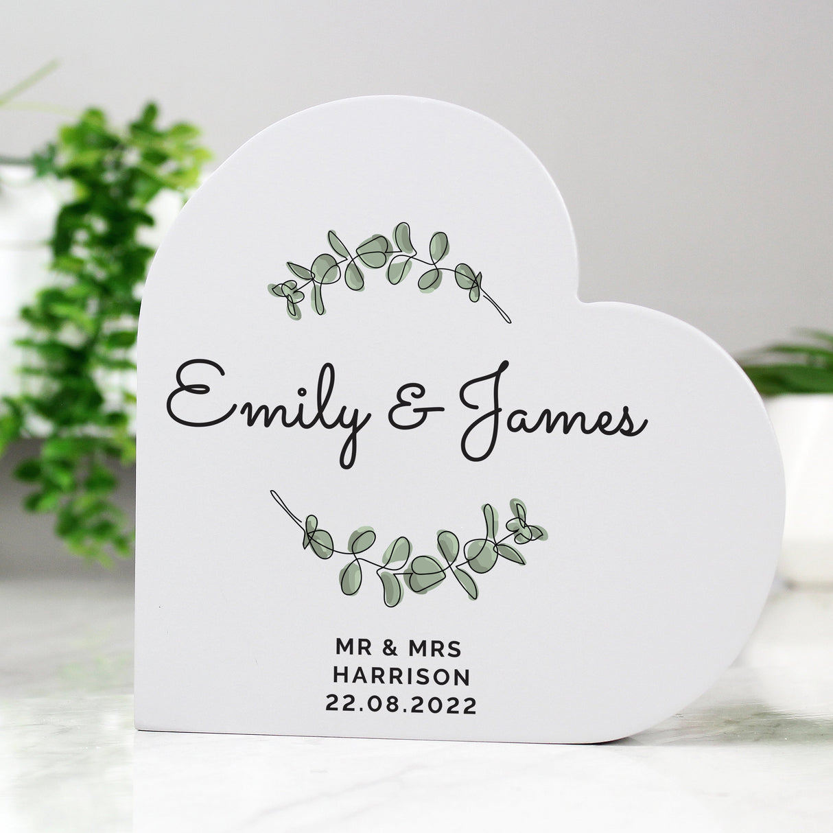Personalised Botanical Free Standing Heart Ornament - Shop Ornaments At Gift Moments - 2