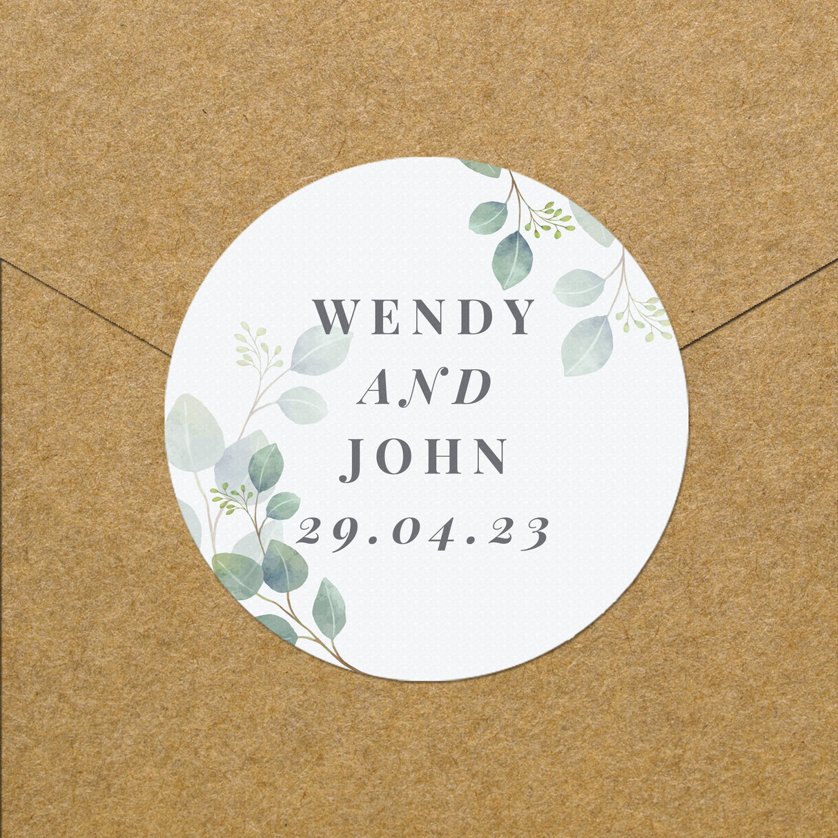 Personalised Botanical Free Text Sticker Set: 4 - Stickers By Gift Moments