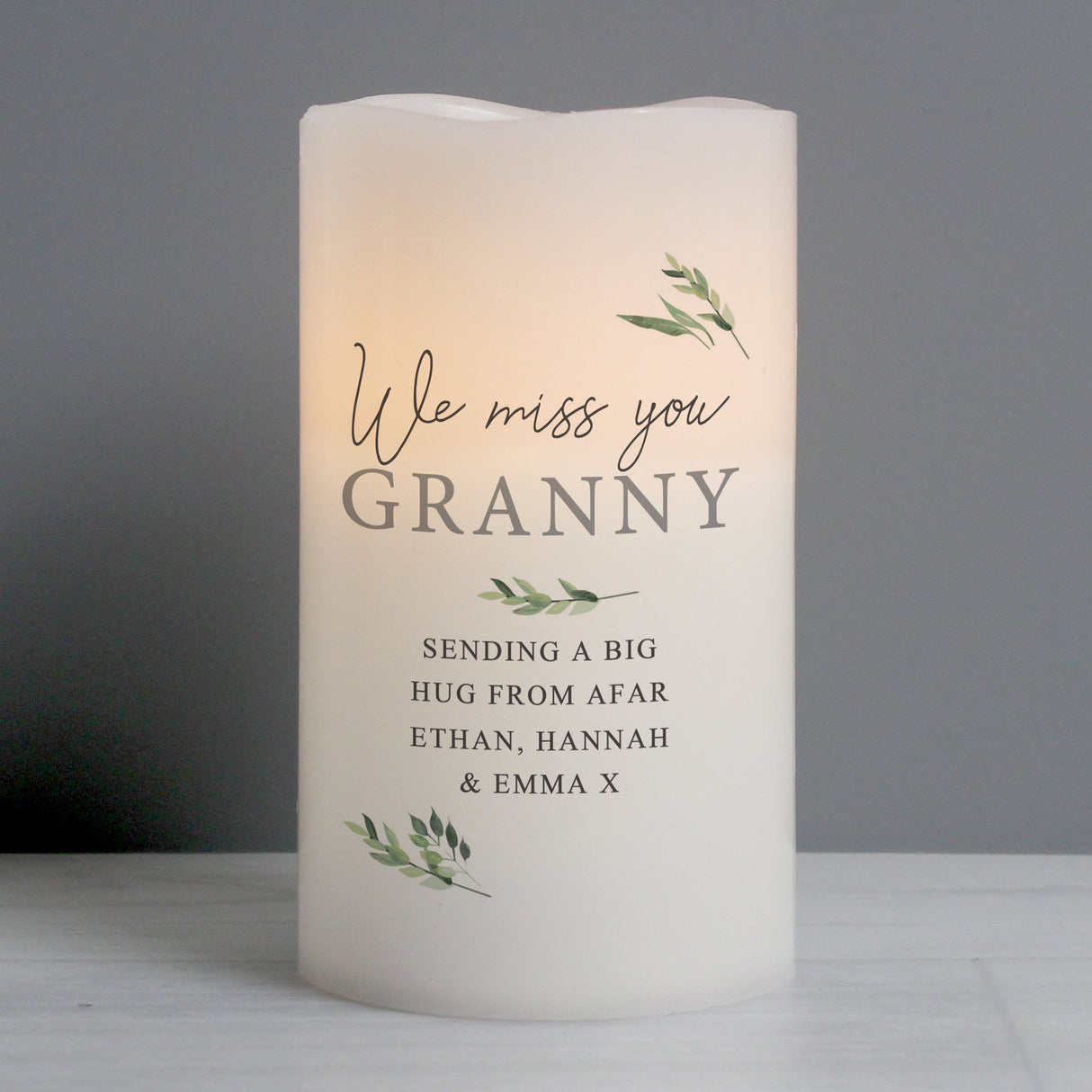 Personalised Botanical LED Candle: 4 - LED Lighting By Gift Moments