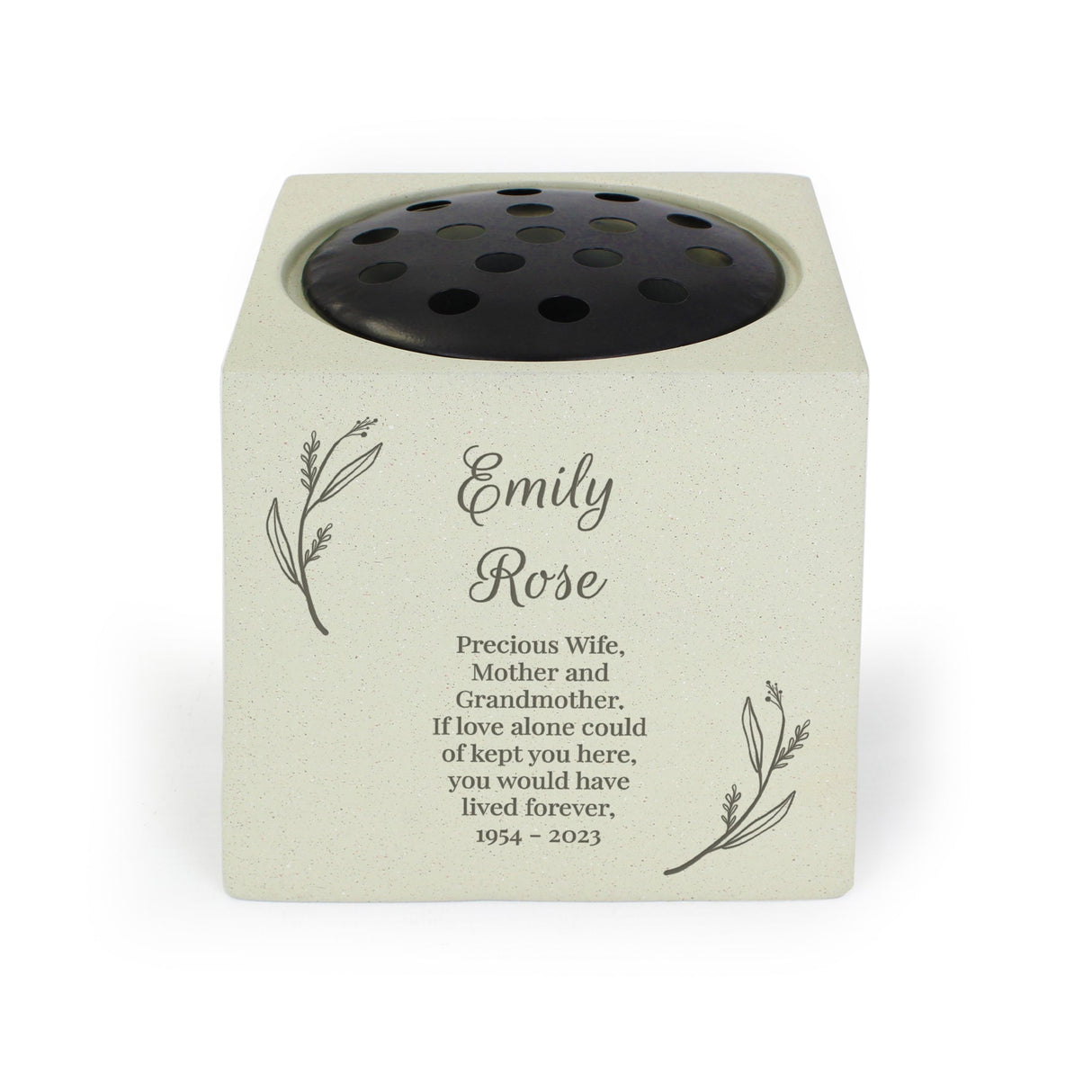Personalised Botanical Memorial Vase: 5 - Memorials By Gift Moments