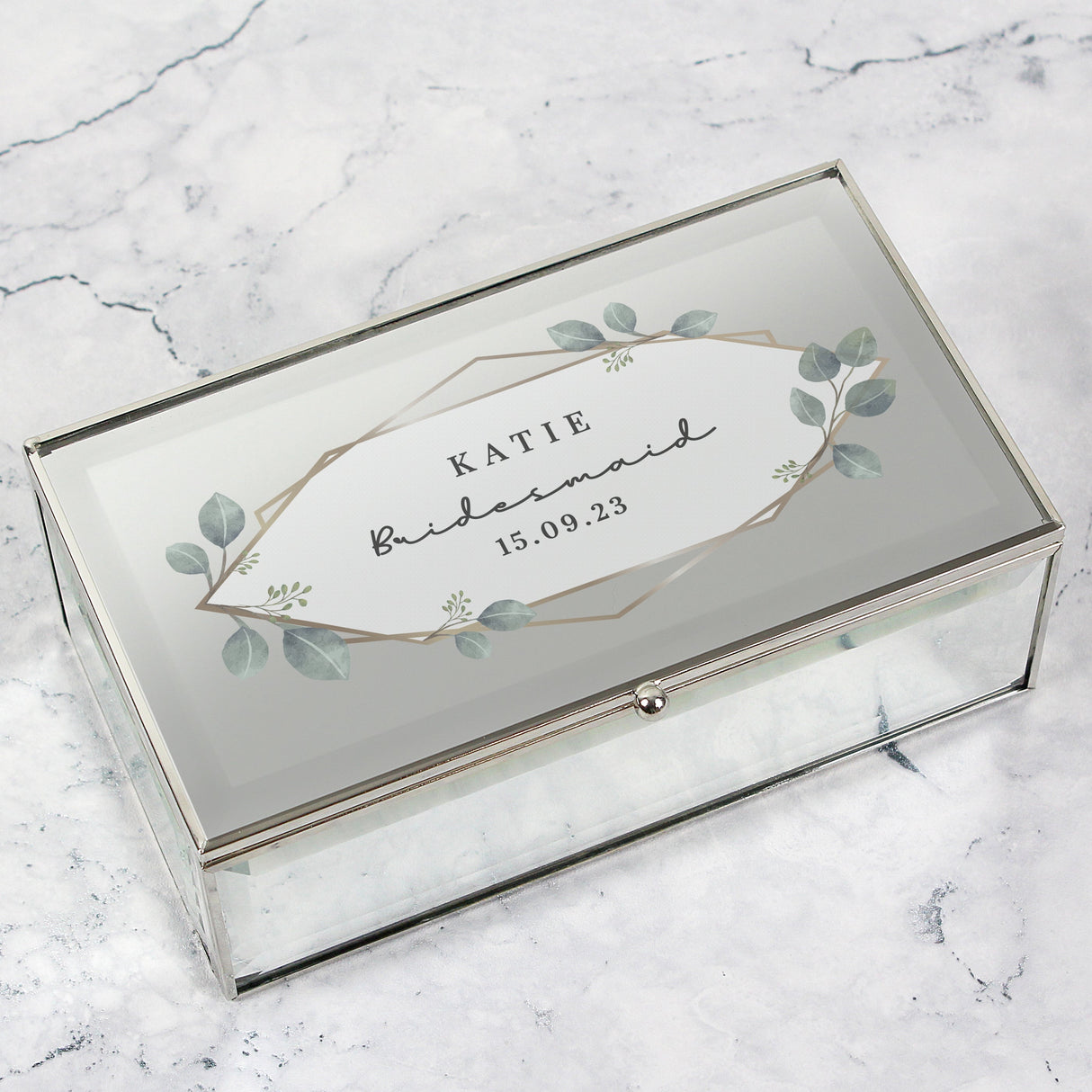 Personalised Botanical Mirrored Jewellery Box: 1 - Jewellery Boxes By Gift Moments