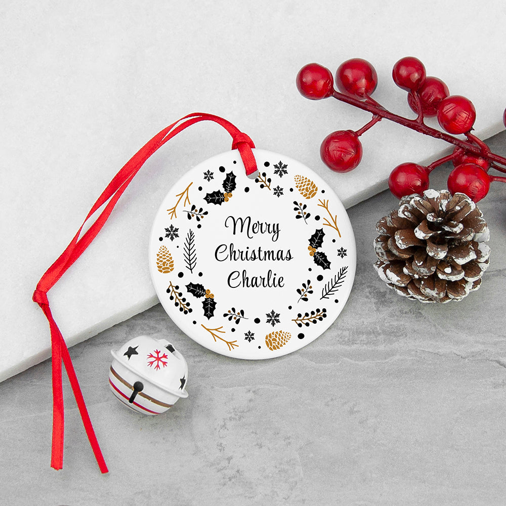 Personalised Botanical Nordic Ornament - Shop Christmas Decorations At Gift Moments - 1