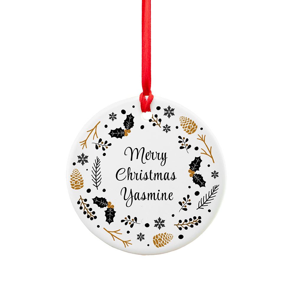 Personalised Botanical Nordic Ornament - Shop Christmas Decorations At Gift Moments - 4