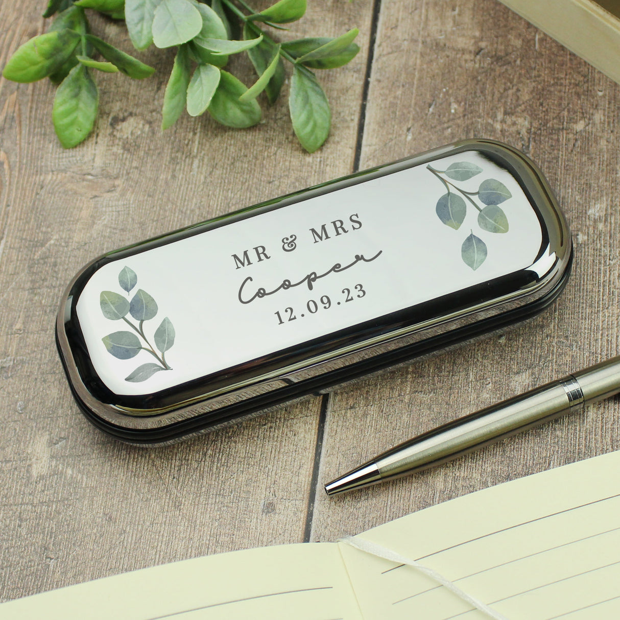 Personalised Botanical Pen and Box Set: 2 - Pens & Pencils By Gift Moments