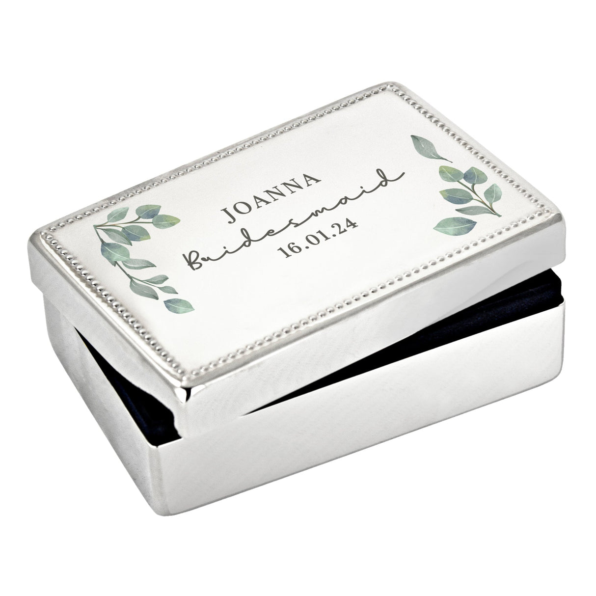 Personalised Botanical Rectangular Jewellery Box: 5 - Jewellery Boxes By Gift Moments