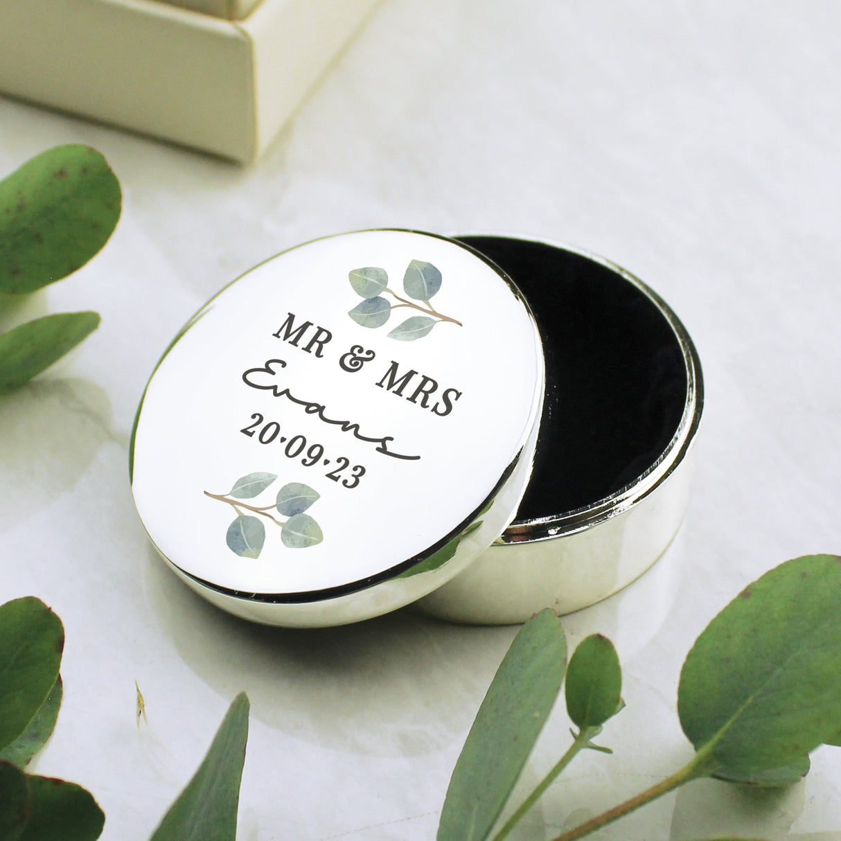 Personalised Botanical Ring Box: 1 - Trinket Boxes By Gift Moments