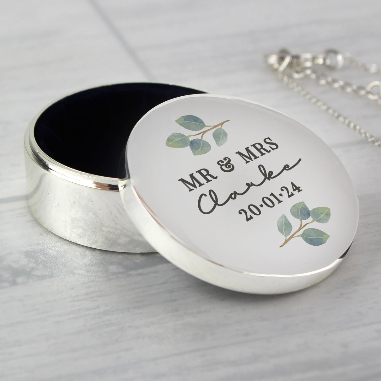 Personalised Botanical Ring Box: 4 - Trinket Boxes By Gift Moments
