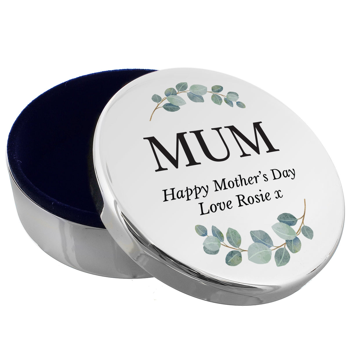 Personalised Botanical Round Trinket Box - Shop Trinket Boxes At Gift Moments - 5